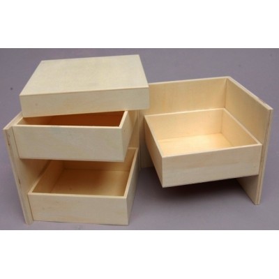 Guarda y decora tus tesoros en nuestra caja de madera con 3 compartimentos, diseñada para personalizar y organizar con estilo