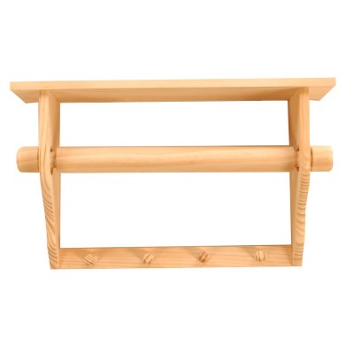 Soporte de madera para rollo de cocina