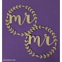 Silueta Circular de Madera DM "Mr" - Detalle Exquisito para Decoración Personalizada