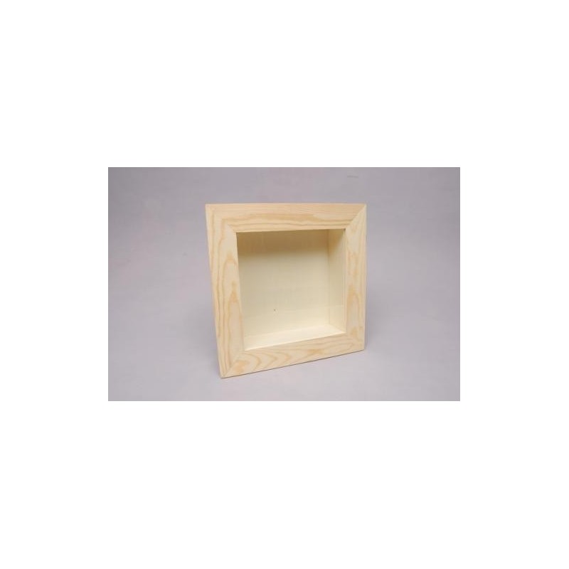  Marco universal para caja expositora, marco blanco, profundidad  alta, calidad personalizada, marco de madera real (tapete blanco de 16 x 16  pulgadas) : Hogar y Cocina
