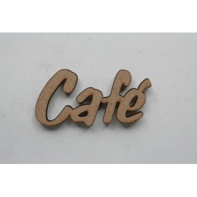 Palabra "CAFÉ" en Madera DM de 5.5 cm: Personaliza tus espacios con esta encantadora decoración.