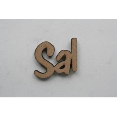 Palabra "SAL" en Madera DM de 3.5 cm: Estilo y función en tu cocina.