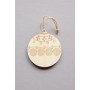 Bola de Madera Navidad de 7.3x8x0.3 cm: Adorno encantador para decorar en la temporada festiva.