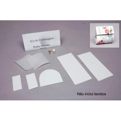 "Diseña tu estilo: Kit de Cartera Portamonedas de Cartonaje 9x9 cm para personalizar".