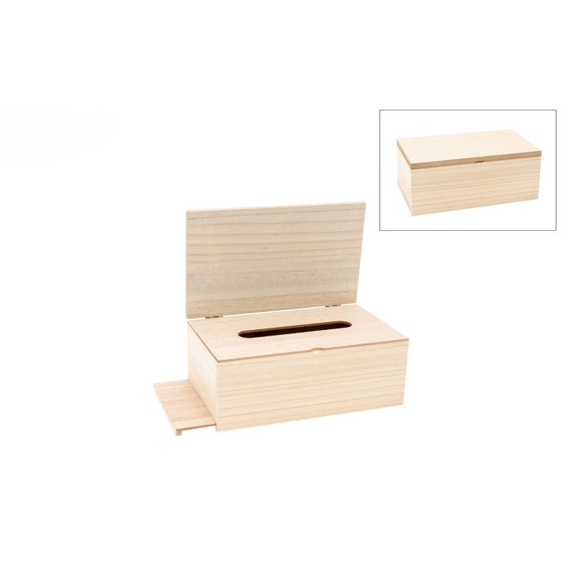 Caja madera tapa oval 23 x 14 x 5 cm - Material de oficina, escolar y  papelería