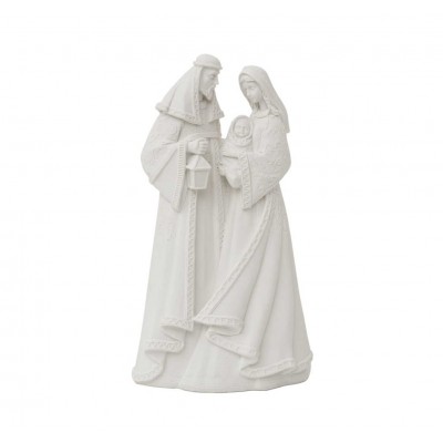 “La Sagrada Familia: una obra de fe y elegancia en 19.8x10x35 cm de álamo para decorar tu vida.”