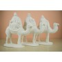 Imagen del set de Camellos con Reyes Magos de 27 cm, listos para pintar y decorar.